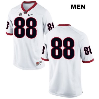 Men's Georgia Bulldogs NCAA #88 Jaden Hunter Nike Stitched White Authentic No Name College Football Jersey QDC6354MI